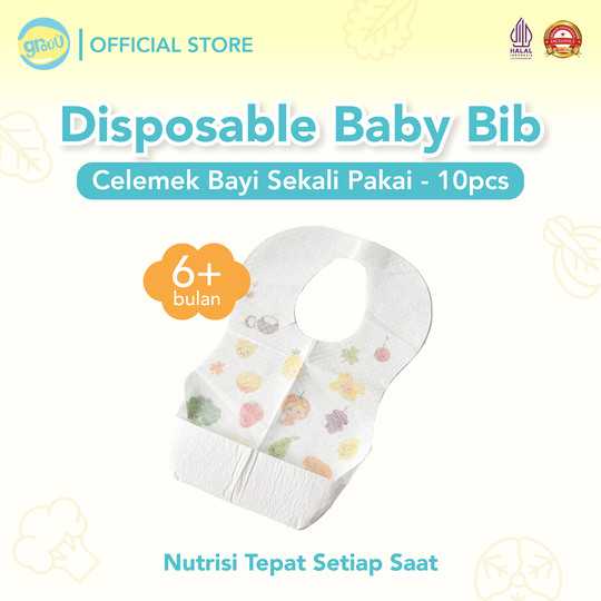 Disposable Baby Bib Celemek sekali pakai - 10 pcs