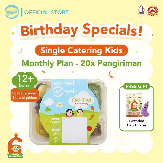 Kids - Monthly Plan (Single Meal) FREE Birthday Bag Charm