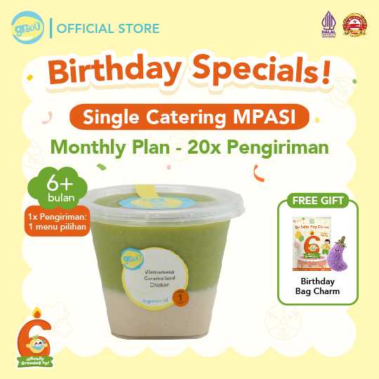 MPASI - Monthly Plan (Single Meal) FREE Birthday Bag Charm