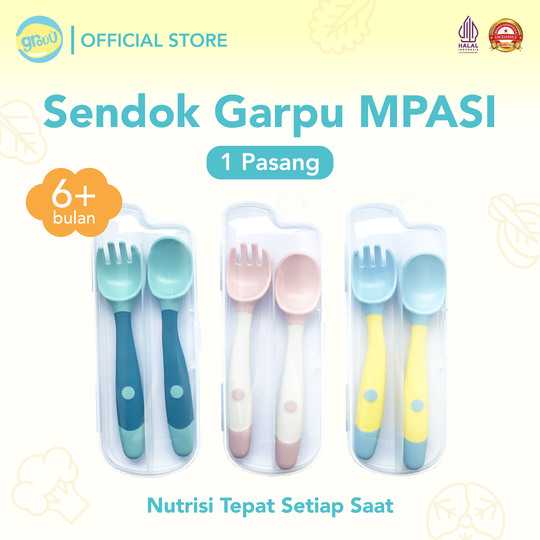 Sendok Garpu Makan Bayi MPASI Silicon