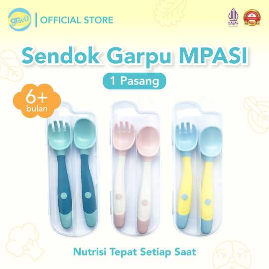 Sendok Garpu Makan Bayi MPASI Silicon